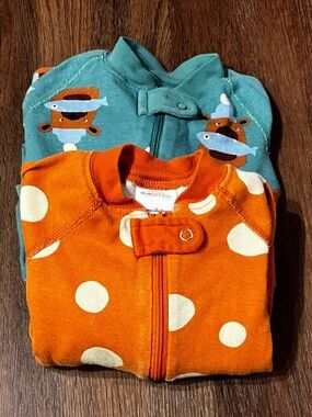 Hanna Andersson Hannajams Baby Pajamas 3-6 Months Lot Of 2 Organic Cotton